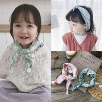 Baby Scarves Slim children Scarf Baby Girls Fang Towel triangular towel Summer silk headscarf windproof out of yarn towels