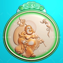 BD0100 new cloth bag Buddha Maverve great belly Buddha imitated ancient card bat Seiyu Tuyu Jade Sculpture