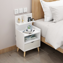 Simple modern bedside table shelf Nordic bedroom small storage storage Simple economical bedside small cabinet