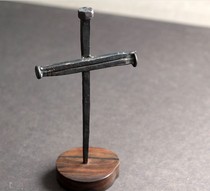 Swing piece < nail > pendulum table iron nail cross black sandalwood Texture Handicraft