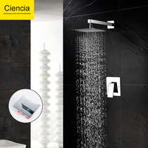 Embedded rain shower set Concealed shower set In-wall mixing valve embedded box Pressurized top spray