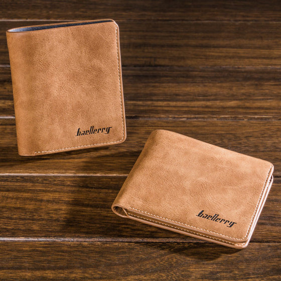 Short Wallet Men's Retro Matte 20% Student Wallet Fashionable and Trendy Open Thin Card Bag Men's Multiple Card Positions Short Wallet Men's Retro Matte 20% Student Wallet Fashionable and Trendy Open Thin Card Bag Men's Multiple Card Positions