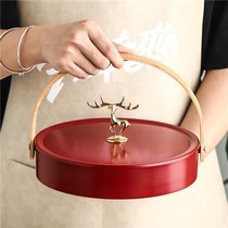 Wedding fruit plate home 2021 new red fruit plate dried fruit plate new wedding wedding candy split fruit plate