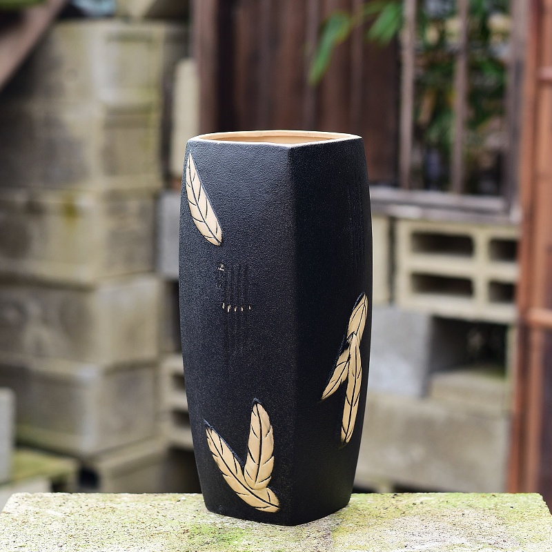 Square old running large fleshy flowerpot ceramics