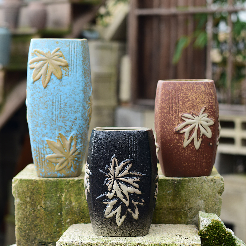 Square old running large fleshy flowerpot ceramics