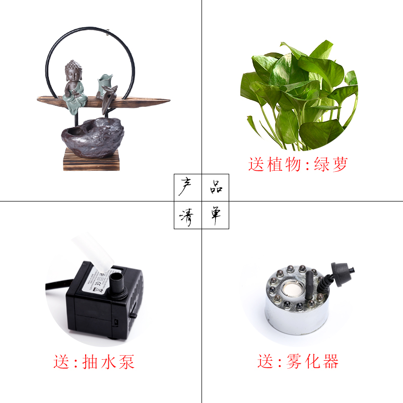 New Chinese style flower implement ceramic landscape water indoor home furnishing articles sitting room flowerpot flower other creative big container