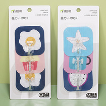 Cartoon Entry-door Mucus Hook Kitchen Free of punching hanging clothes hooks into door Xuanguan Simple clothes hooks into the door Ideas