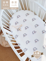 Love to baby spring and summer INS wrinkled cotton baby bed hat thick gauze baby round bed st Oval mattress cover multi-color