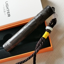 T8 Sandalwood Blowing Fire Torus Usb Electronic Lighter Charging Windproof Creative Cigarette Lighter Men Mini Personality