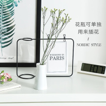 ins iron art frame photo frame swing table Nordic creative personality home living room vases flower arrangement decoration hem