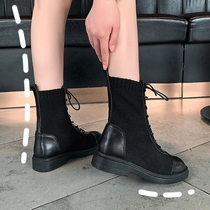 Martin boots woman 2021 new inner heightening womens shoes thick bottom locomotive boots slim and slim net red ins boots children short boots