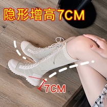 Boots Children Summer Long Boots Net Red Rider Boots White Mesh Boots Hollowed-out Boots Mesh Yarn Summer Thin breathable High-cylinder boots