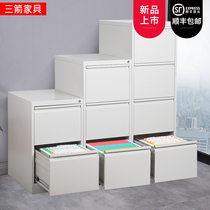 Three arrows office quick fishing hanging cabinet filing cabinet drawer iron sheet file data Short Cabinet two or four bucket card box with lock cabinet