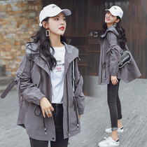 2021 Autumn New trench coat womens medium long small man early spring fashion overcoat jacket hooded coat