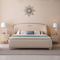 American solid wood bed 1 8 meters light luxury double bed 1 5 meters master bedroom princess bed modern simple European bed single bed