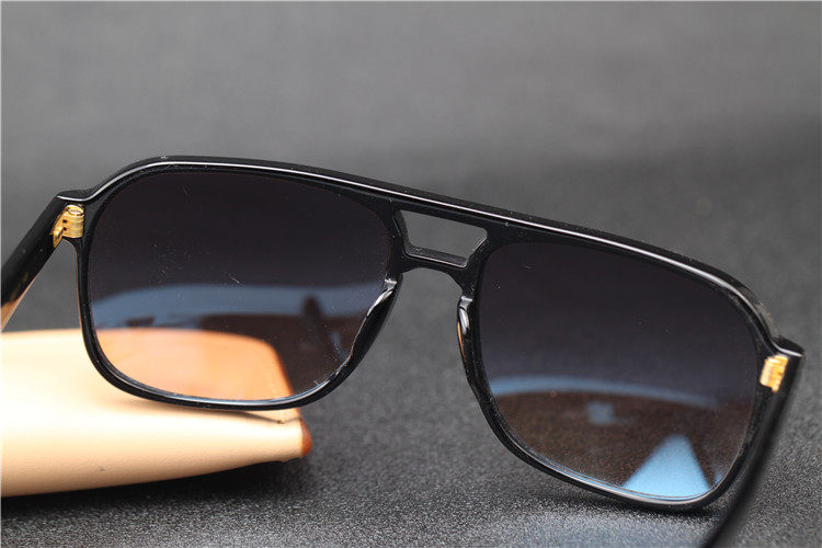 王牌特工墨镜 彩膜太阳眼镜 手工太阳镜潮 黑框墨镜 蓝膜pc片男