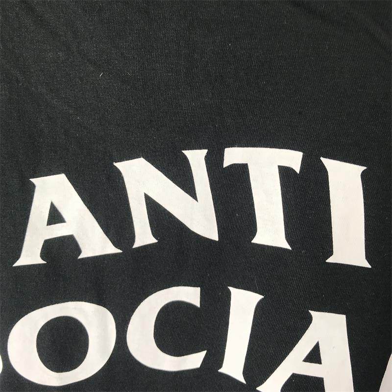guo验assc字母短袖夏anti social social club美潮男女情侣t恤潮