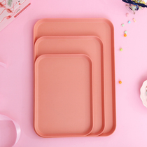 Creative Japanese plate bamboo fiber rectangular tray home large simple Western plate Nordic Tea Cup tray