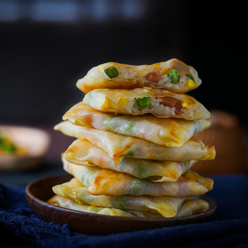 corn and green bean cake children's nutrition breakfast early orleans chien steak glutinous rice pancake cylinder bean cake frozen noodle cake