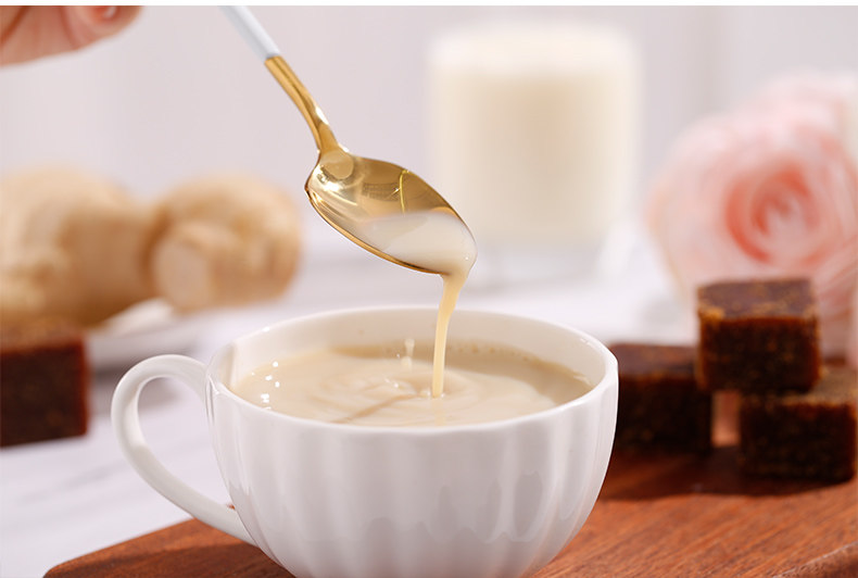 每妙红糖姜茶大姨妈暖胃姜奶茶月经体寒姜汤冲饮姜汁牛奶6小袋装_超值