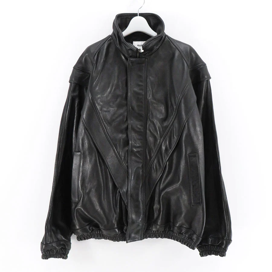 日本代购doublet 24aw LEATHER TRACK JACKET 皮衣皮夹克外套
