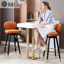 Modern light luxury marble bar table kitchen luxury dining table integrated island platform partition high bar table square table