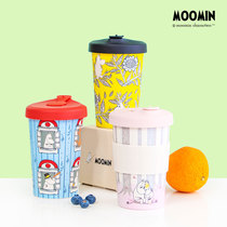 Finnish mmin portable with hand straw cup coffee cup thermal insulation anti-burn moomin cup water cup student 500ml
