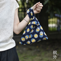 Maple outside Japanese wristlet bag with walking bag mobile phone bag creative handbag handbag womens knot bag