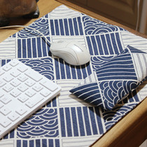 Handmade original fabric products cotton and linen keyboard mat buckwheat shell wrist pillow literary mouse pad