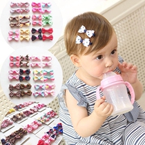 10Pcs Kids Baby Girl's Ribbon Hair Bow Mini Watch Clips