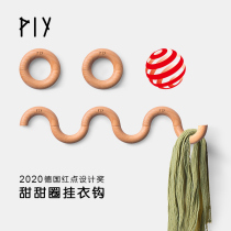 PIY red dot prize Beech hanging hook Wall Wall Wall creative Nordic bedroom door rear row hook