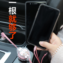 Car charger one drag three creative car cigarette lighter USB multi-function cartoon cute car charging head