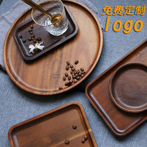 Custom logo wooden tray rectangular round tray wooden plate wooden tea tray wooden tray wooden tray dinner plate
