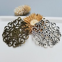 Carefree Home Hollowed-out Round Pendant A80 Hair Accessories DIY alloy material bar Tollita Necklace Earrings Pendant