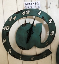 Big name original single American country style iron art old round simple wall clock