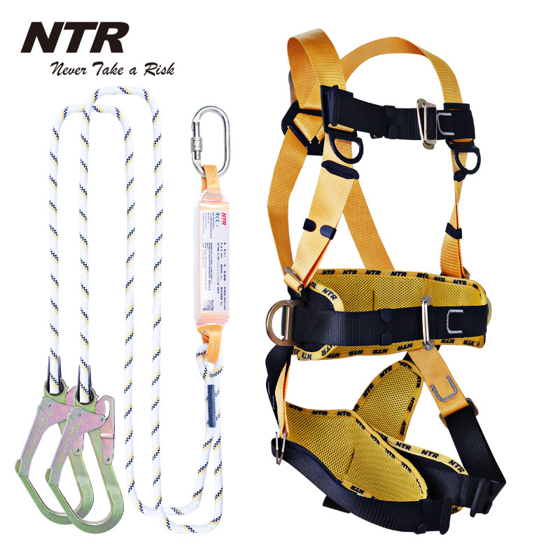 nettle five-point air-conditioning safety belt high-altitude construction electrician site outdoor climbing fall safety belt 02