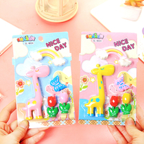 Giraffe Rubber Elementary School Kids Cute Cartoon Creativity Styling Rubber Han Elementary School Kids Prize Small Gift Male Girl