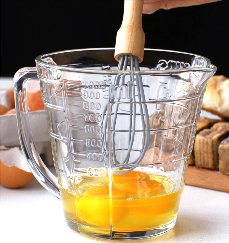 土耳其进口pasabahce帕莎帕琦创意玻璃量杯牛奶杯带刻度杯烘焙1l_不