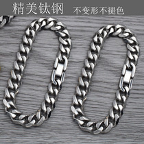 European and American retro titanium steel male bracelet lukewarm wind Han version personality student hand ring hand-decorated damp male bracelet punk jewellery