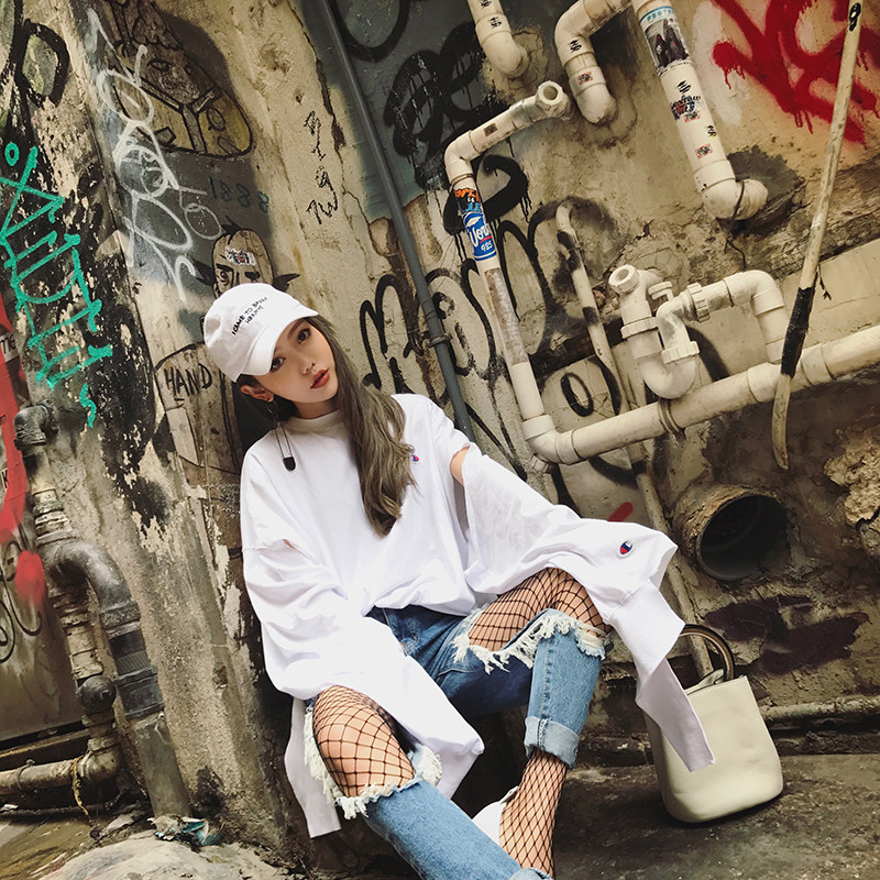 sunyuer studio 白色卫衣女宽松韩版潮2017新款套头