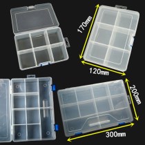 Rectangular transparent plastic case parts box Small box accessories containing box storage separation Dogg compartment with lid