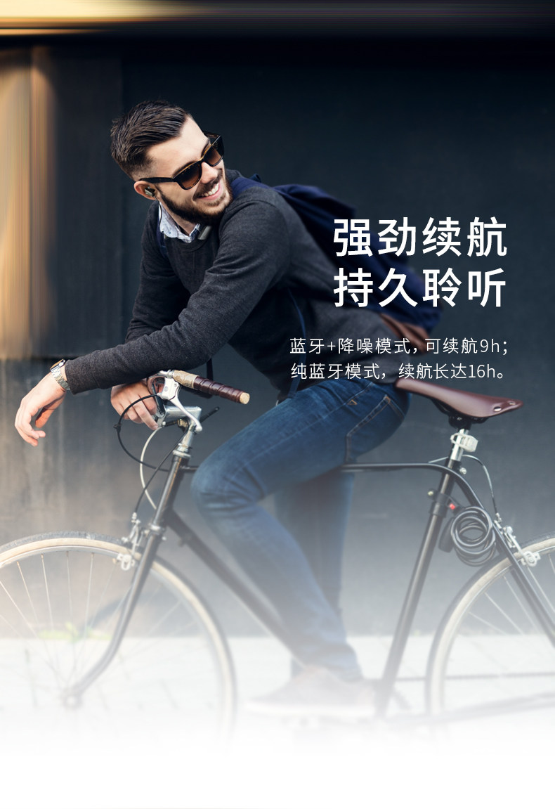 edifier/漫步者 w380nb无线蓝牙耳机音乐主动降噪手机立体声耳麦