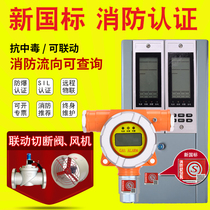 Combustible gas alarm detector industrial commercial new national standard point type natural liquefied gas solenoid valve automatic cut off
