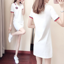 TOUCH MISS sports dress womens summer new slim waist casual short-sleeved polo collar skirt women