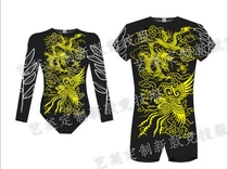 Velvet Printed Suit Competitive Bodybuilding Fuck Clothing Custom Men And Womens Competitive Clothing Aerobic Dance Mass Fitness Fuck