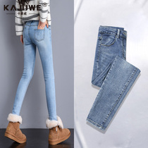 Light colored jeans women slim small feet high waist 2021 New early autumn tight straight white ankle-length pants