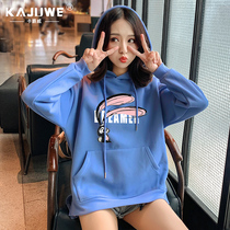 Sweater women autumn 2021 new long sleeve hooded Korean version loose early autumn hooded coat spring and autumn thin coat