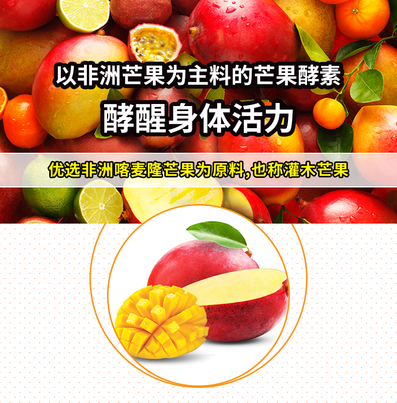 广州橡果丰姿绰约芒果酵素粉复合水果蔬菜孝素