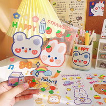 Cute Cartoon Waterproof Hand Ledger Material Stickers Girl Hearts Insulated Water Glasses Mobile Phone Shell Paste Decorative Pattern Applid