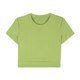 2020 new Korean version of Xia Xiaozhong's scheming backless avocado green short-sleeved t-shirt female short section navel ins shirt tide 2020 new Korean version of Xia Xiaozhong's scheming backless avocado green short-sleeved t-shirt female short section navel ins shirt tide